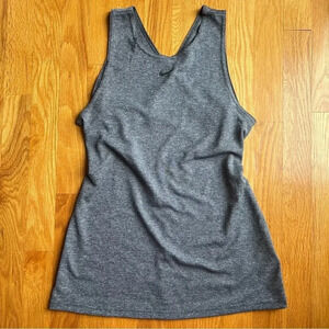 NIKE Gray Dri-Fit Cross Back Tank Top S